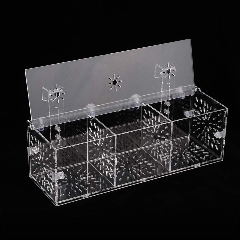 Hffheer Fish Breeding Isolation Box Aquarium Acclimation Hatchery Incubator Acrylic Transparent Aquarium Hatchery Incubator Holder(30CM*10CM*10CM) - Image 5